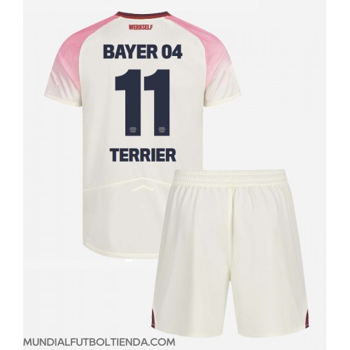 Camiseta Bayer Leverkusen Martin Terrier #11 Segunda Equipación Replica 2025-26 para niños mangas cortas (+ Pantalones cortos)